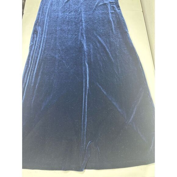 California Concepts Women’s Velour Sleeveless Maxi Dress Blue Size XL See Notes - Picture 7 of 15